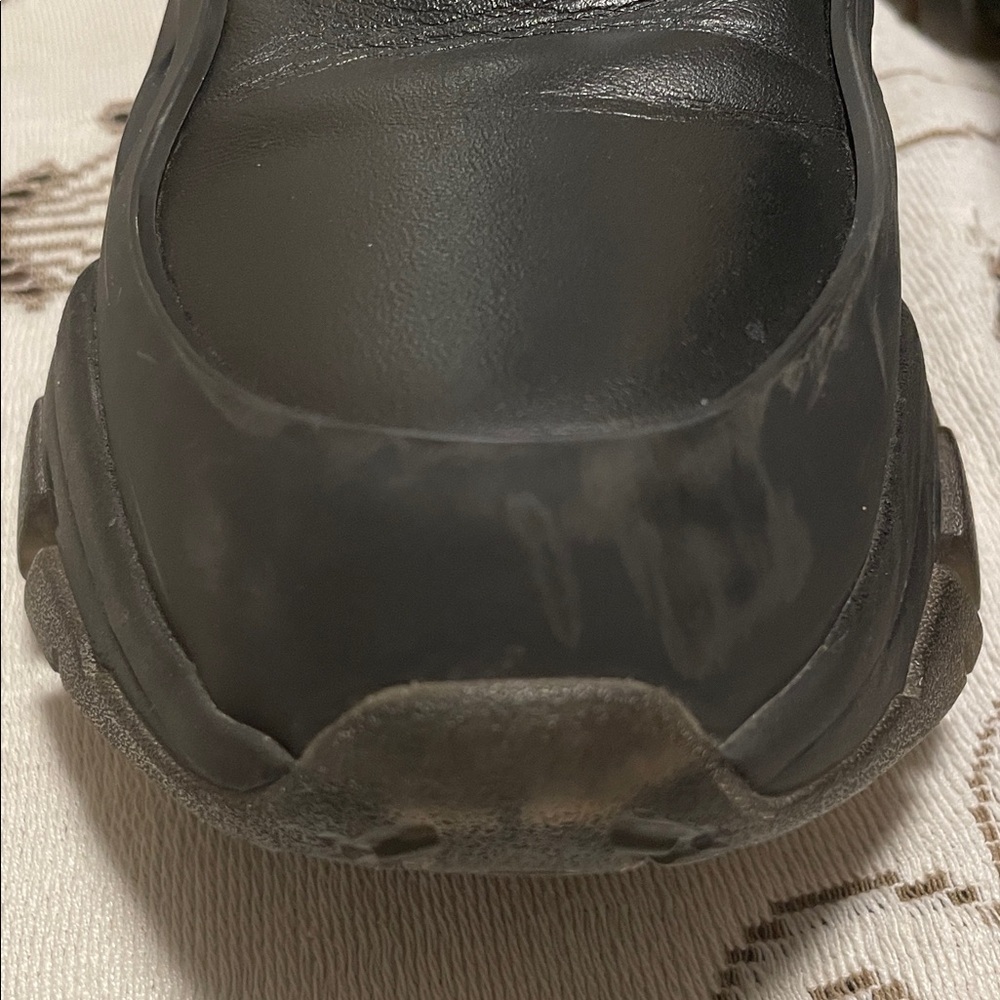 Moncler 1017 Genius 6 Alyx Sleek Black Chunky Leather Ary Ankle Boots - Picture 5 of 16